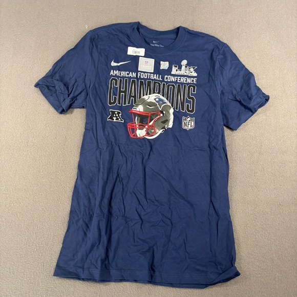 Nike Other - Nike New England Patriots AFC Champions Shirt Mens Size S Navy Blue NFL 8062